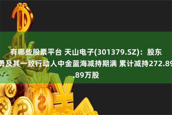 有哪些股票平台 天山电子(301379.SZ)：股东李小勇及其一致行动人中金蓝海减持期满 累计减持272.89万股