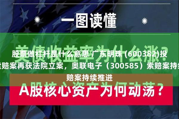 股票做杠杆是什么意思 广东明珠 (600382)投资者索赔案再获法院立案，奥联电子（300585）索赔案持续推进